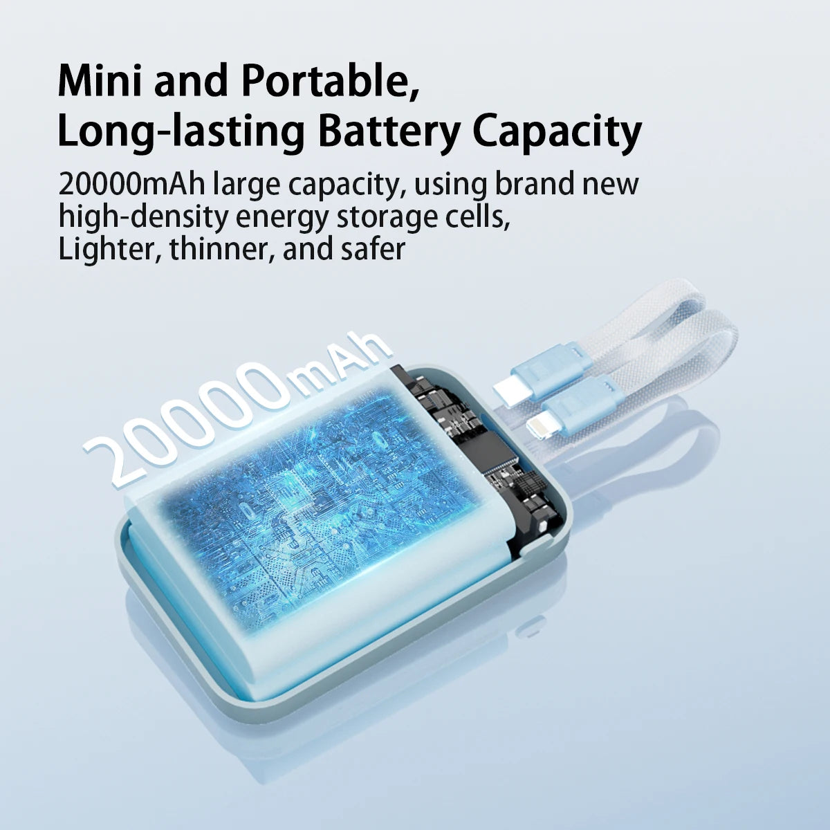 20,000mAh Power Backup Bank with Built-In Cables - image 11