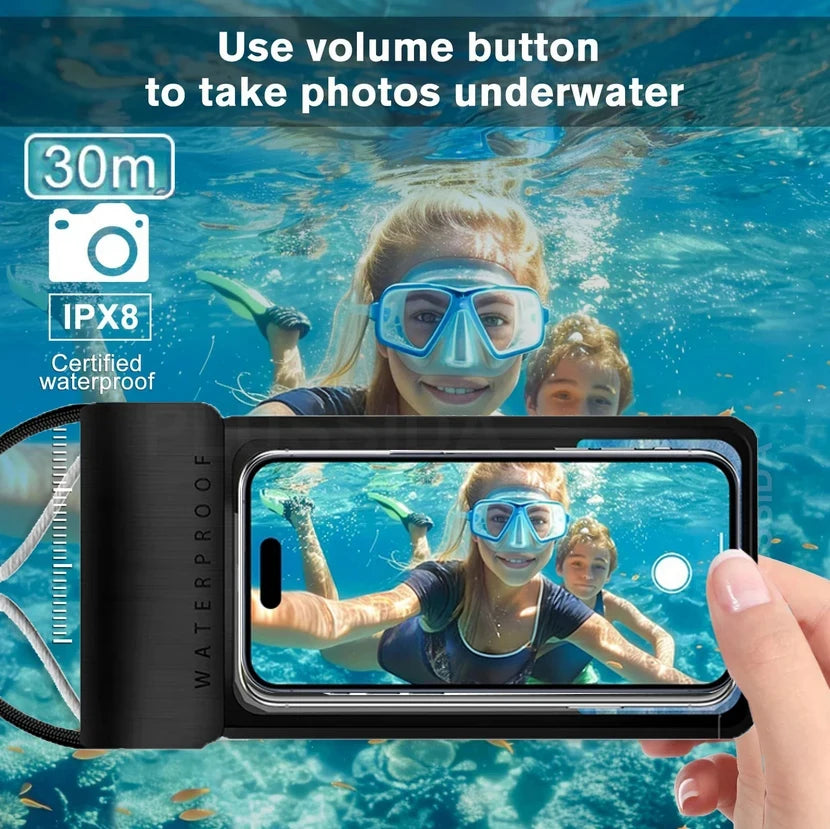 IPX8 Waterproof Phone Pouch for Travel and Rain