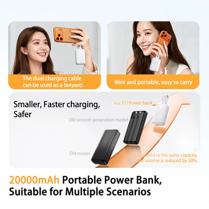 20,000mAh Power Backup Bank with Built-In Cables - image 3