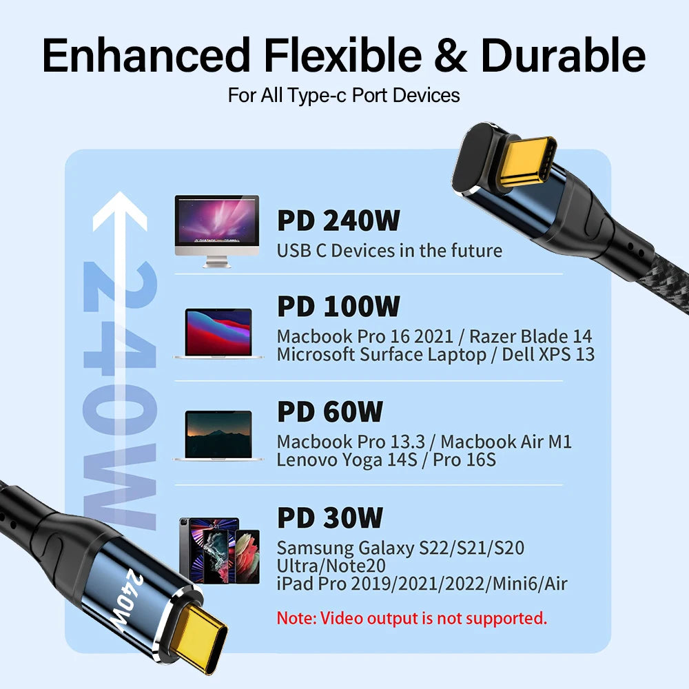 240W USB-C Fast Charge Cable for Travel Charger Kits - image 4